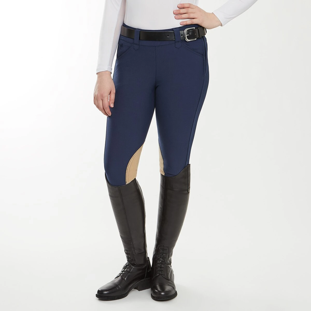 Piper Tan Patch II Low-Rise Side Zip Breeches By SmartPak 1 Piper Tan Patch II Low-Rise Side Zip Breeches By SmartPak