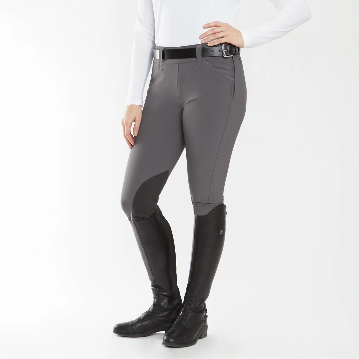 Piper Classic II Low-Rise Side Zip Breeches By SmartPak - Knee Patch 1 Piper Classic II Low-Rise Side Zip Breeches By SmartPak - Knee Patch