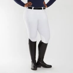 Piper Classic II Low-Rise Side Zip Breeches By SmartPak - Knee Patch 24 Piper Classic II Low-Rise Side Zip Breeches By SmartPak - Knee Patch -Riding Outfit 35141 white 18442