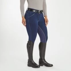 Piper Stretch Denim Curvy Fit Breeches By SmartPak- Full Seat