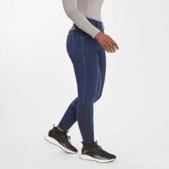 Piper Stretch Denim Curvy Fit Breeches By SmartPak- Full Seat -Riding Outfit 35567 bluedenim 3