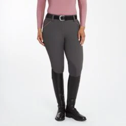 Piper Evolution Curvy Fit Breeches By SmartPak - Knee Patch 28 Piper Evolution Curvy Fit Breeches By SmartPak - Knee Patch -Riding Outfit 35579 charcoallightrosewood 1