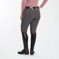 Piper Evolution Curvy Fit Breeches By SmartPak - Knee Patch 29 Piper Evolution Curvy Fit Breeches By SmartPak - Knee Patch -Riding Outfit 35579 charcoallightrosewood 2