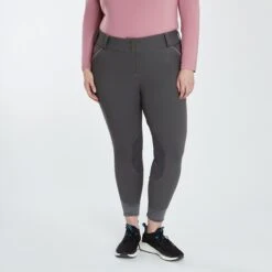 Piper Evolution Curvy Fit Breeches By SmartPak - Knee Patch 30 Piper Evolution Curvy Fit Breeches By SmartPak - Knee Patch -Riding Outfit 35579 charcoallightrosewood 3