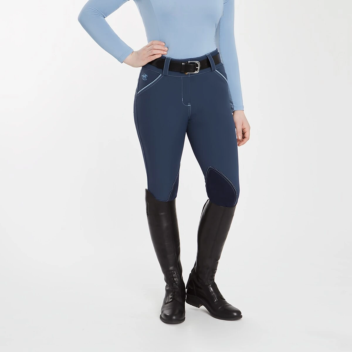 Piper Evolution Curvy Fit Breeches By SmartPak - Knee Patch 1 Piper Evolution Curvy Fit Breeches By SmartPak - Knee Patch
